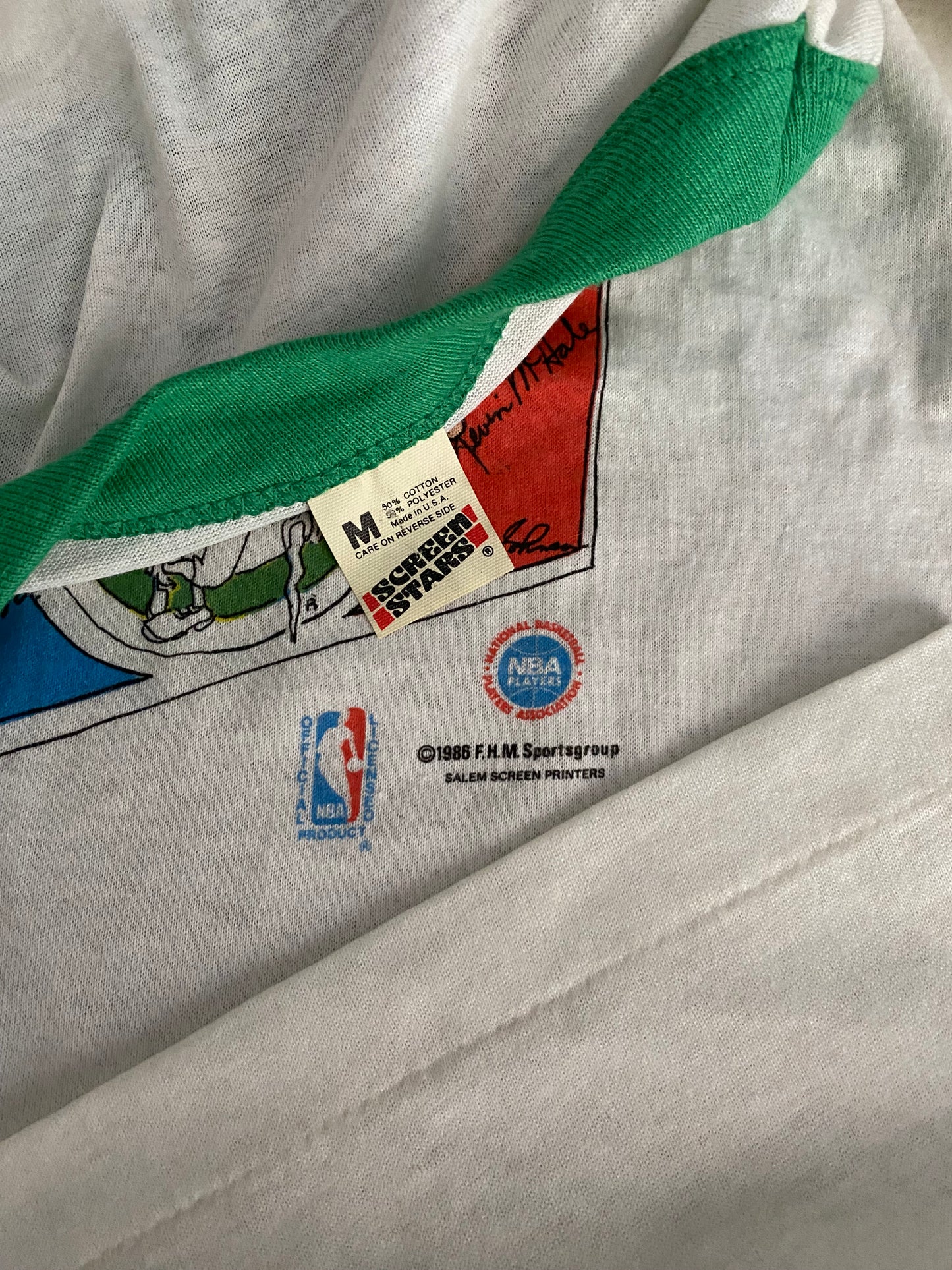 Vintage Boston Celtics Six Pack 1986 T-Shirt Md
