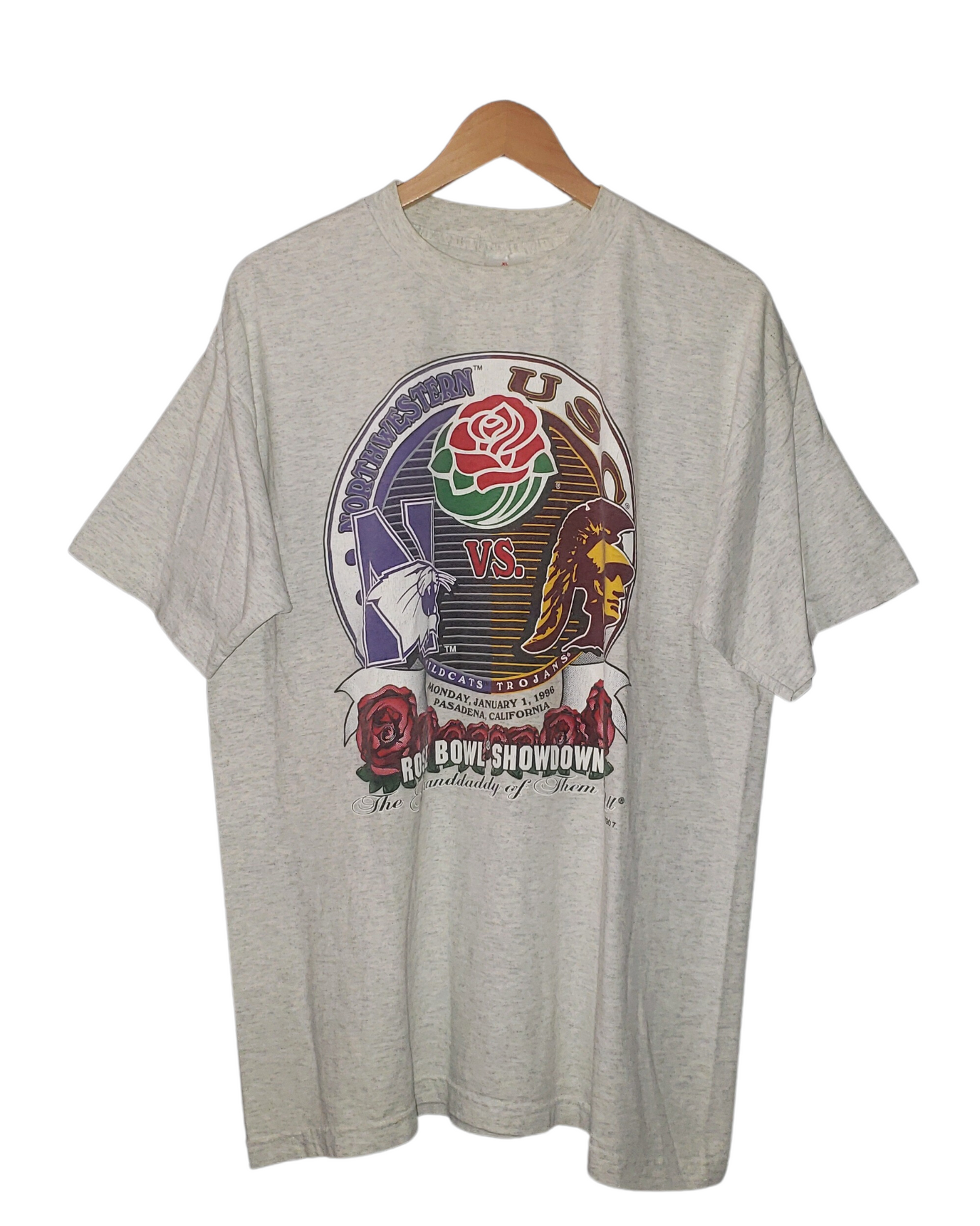 Vintage Northwestern Wildcats Vs. USC Trojans Rose Bowl 1996 T-Shirt XL