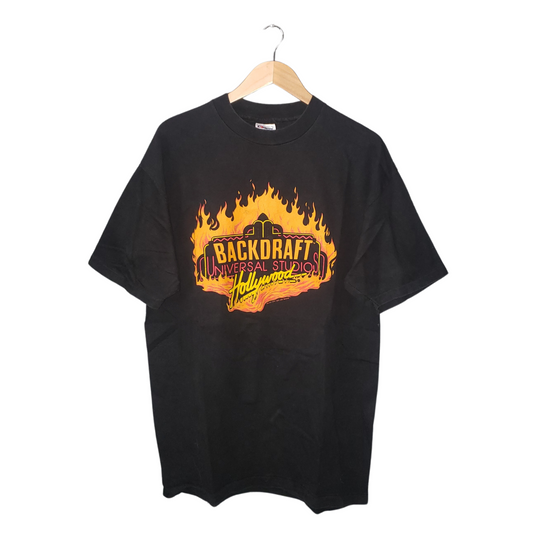 Vintage Backdraft Movie Ride Universal Studios 1991 T-Shirt XL