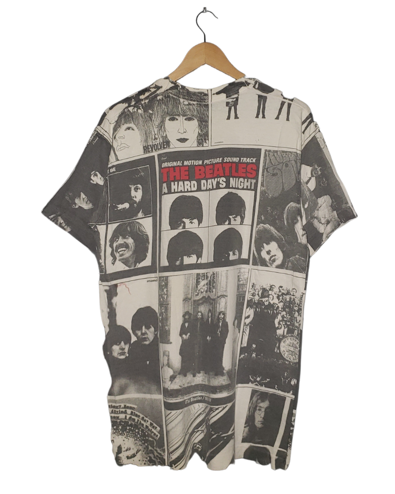 Vintage The Beatles Hard Days Night All Over Print early 90's T-Shirt Lg