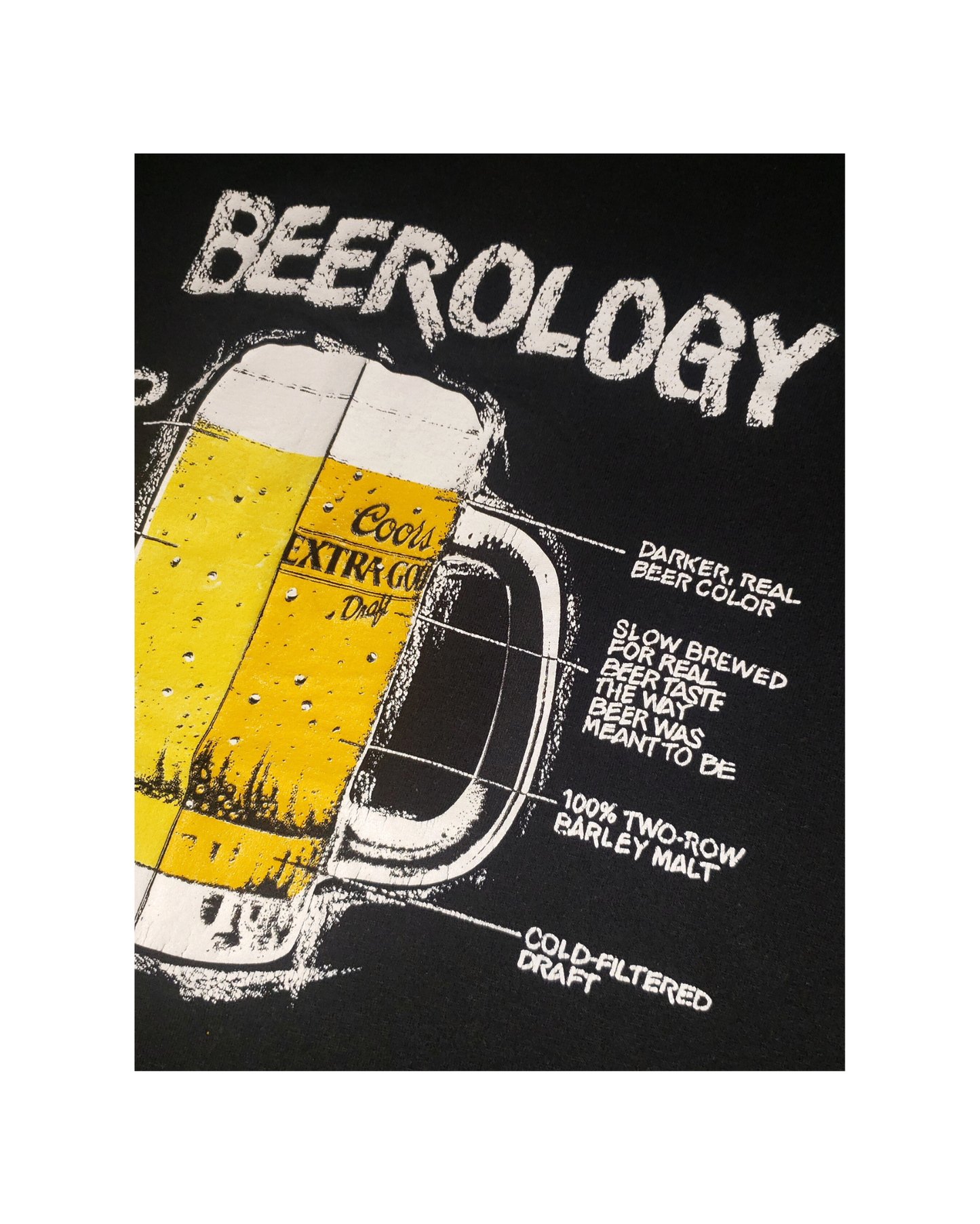 Vintage Coors Beer Beerology 80's T-Shirt Lg