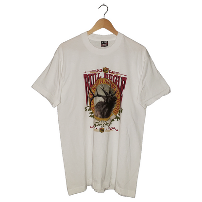 Vintage Bull Bugle Great North American Wapiti 80's T-Shirt Lg