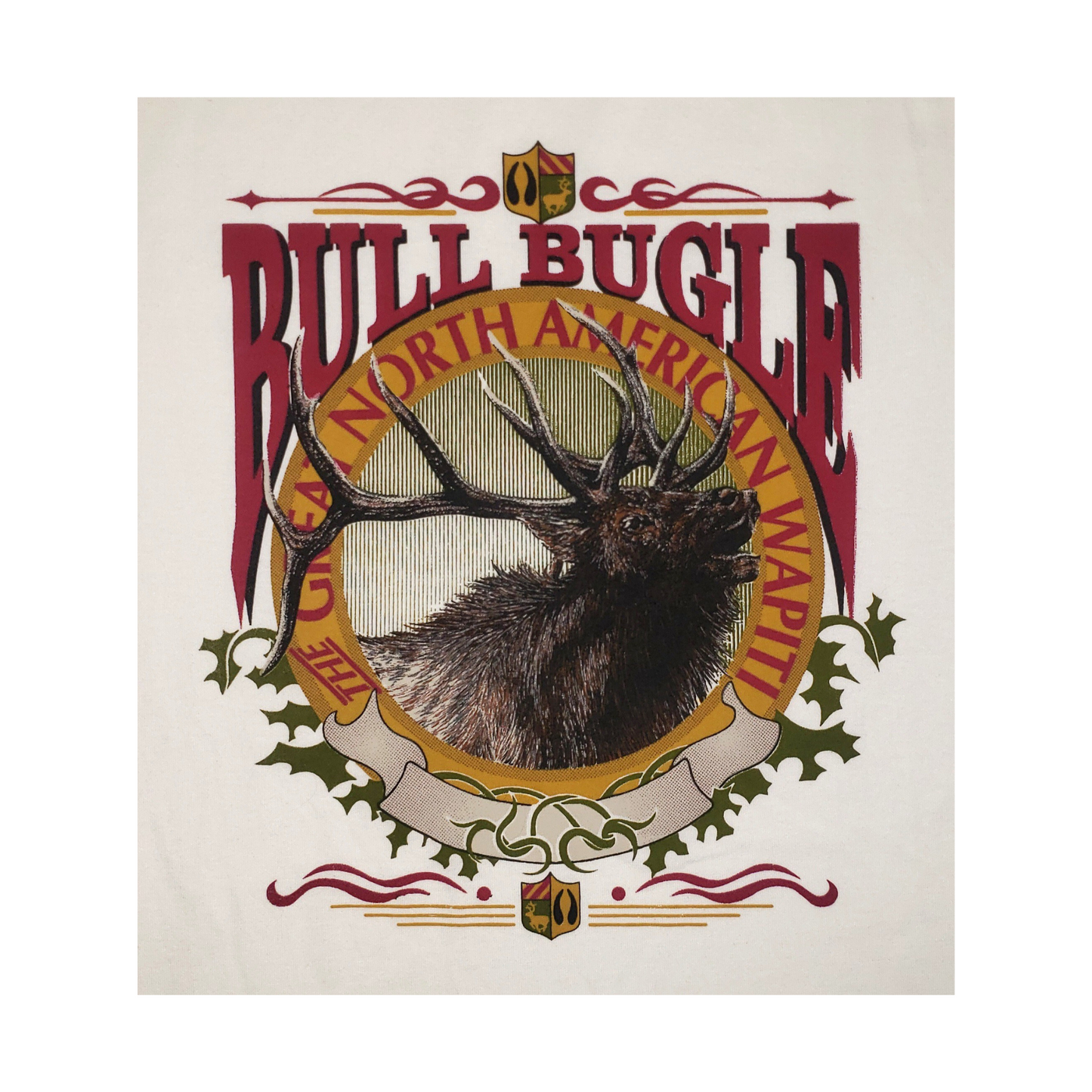 Vintage Bull Bugle Great North American Wapiti 80's T-Shirt Lg