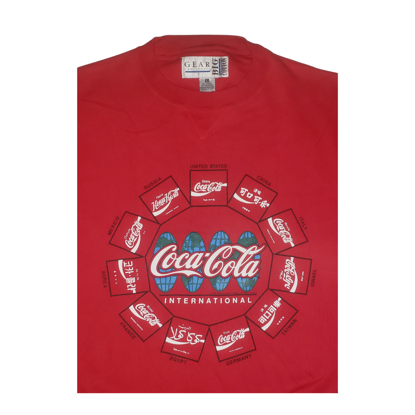 Vintage Coca Cola International Coke 1991 Crewneck Sweatshirt Lg