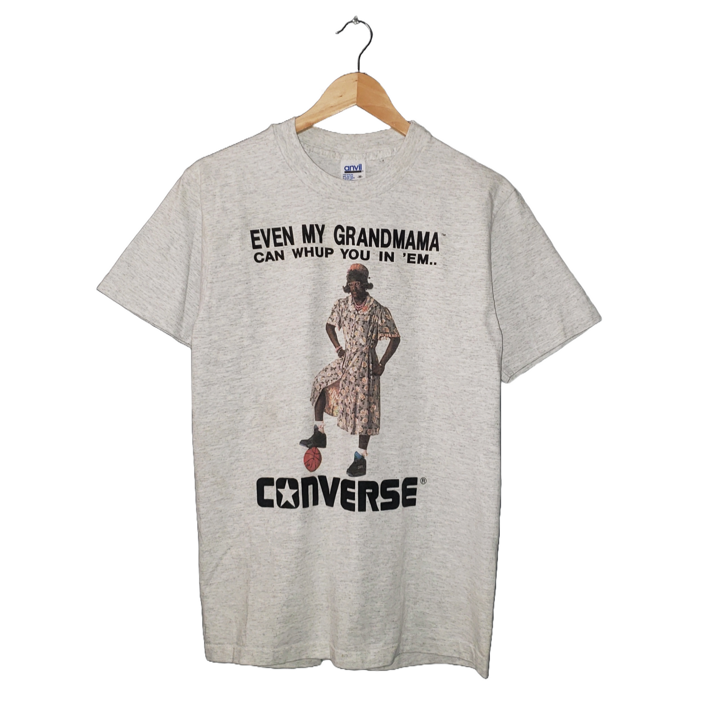 Vintage Converse x Larry Johnson 90's Even My Grandmama Can Whup You Basketball T-Shirt MD