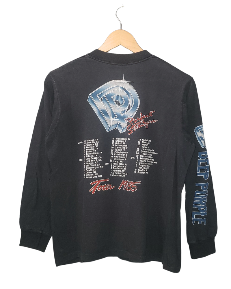 Vintage Deep Purple Perfect Stranger Tour 1985 Long Sleeve T-Shirt Md