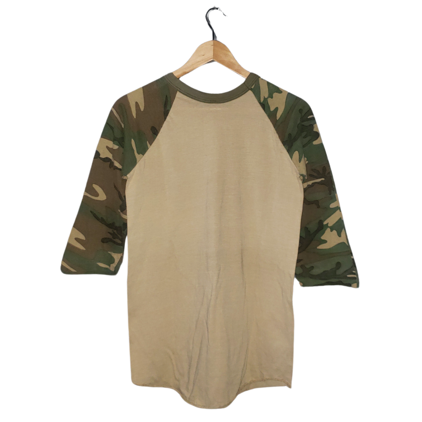 Vintage Desert Bighorn Sheep 80's Arizona Camo Raglan T-Shirt Sm