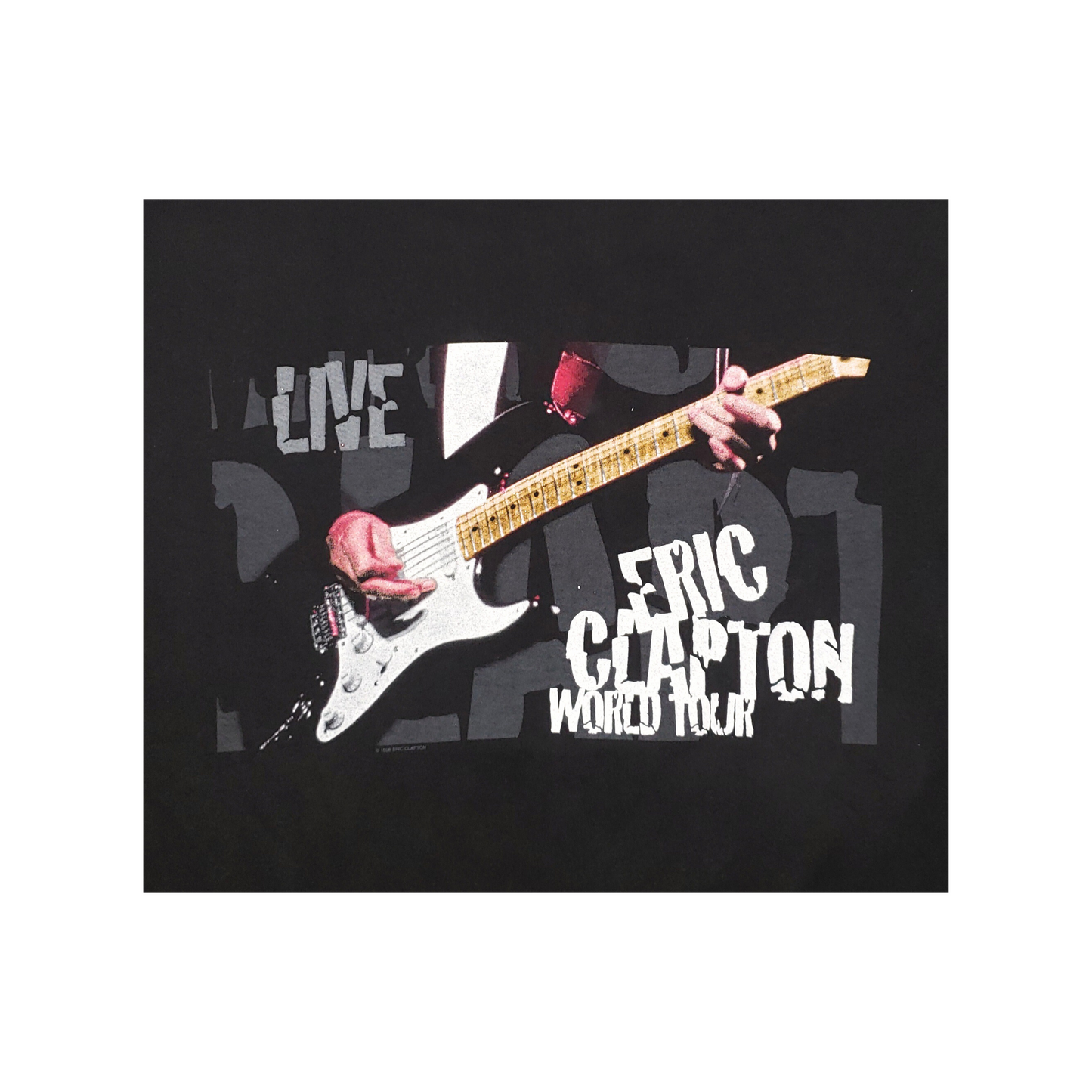 Vintage Eric Clapton 1998 Live Concert World Tour T-Shirt XL