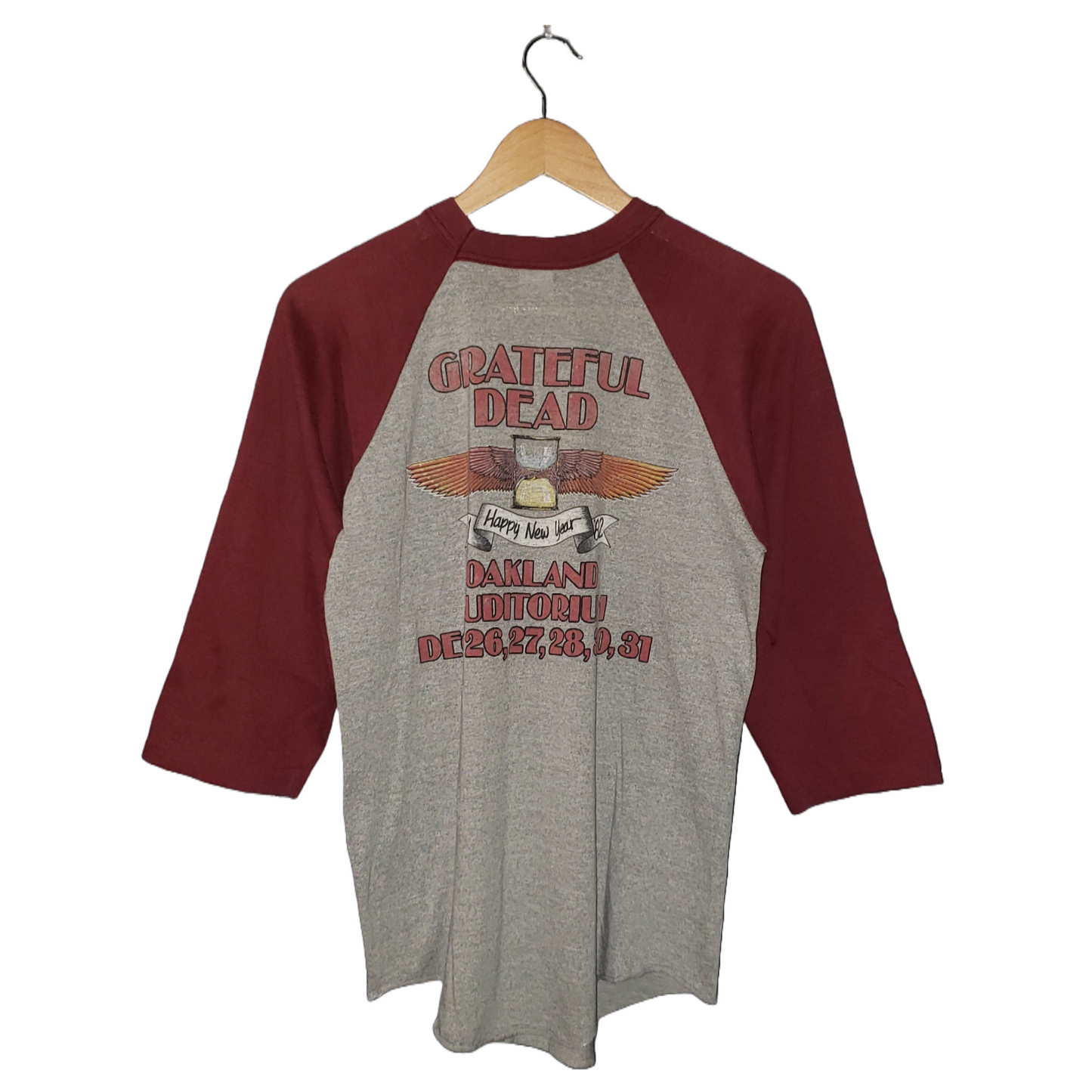 Vintage Grateful Dead New Years Oakland 1981 Raglan T-Shirt Lg