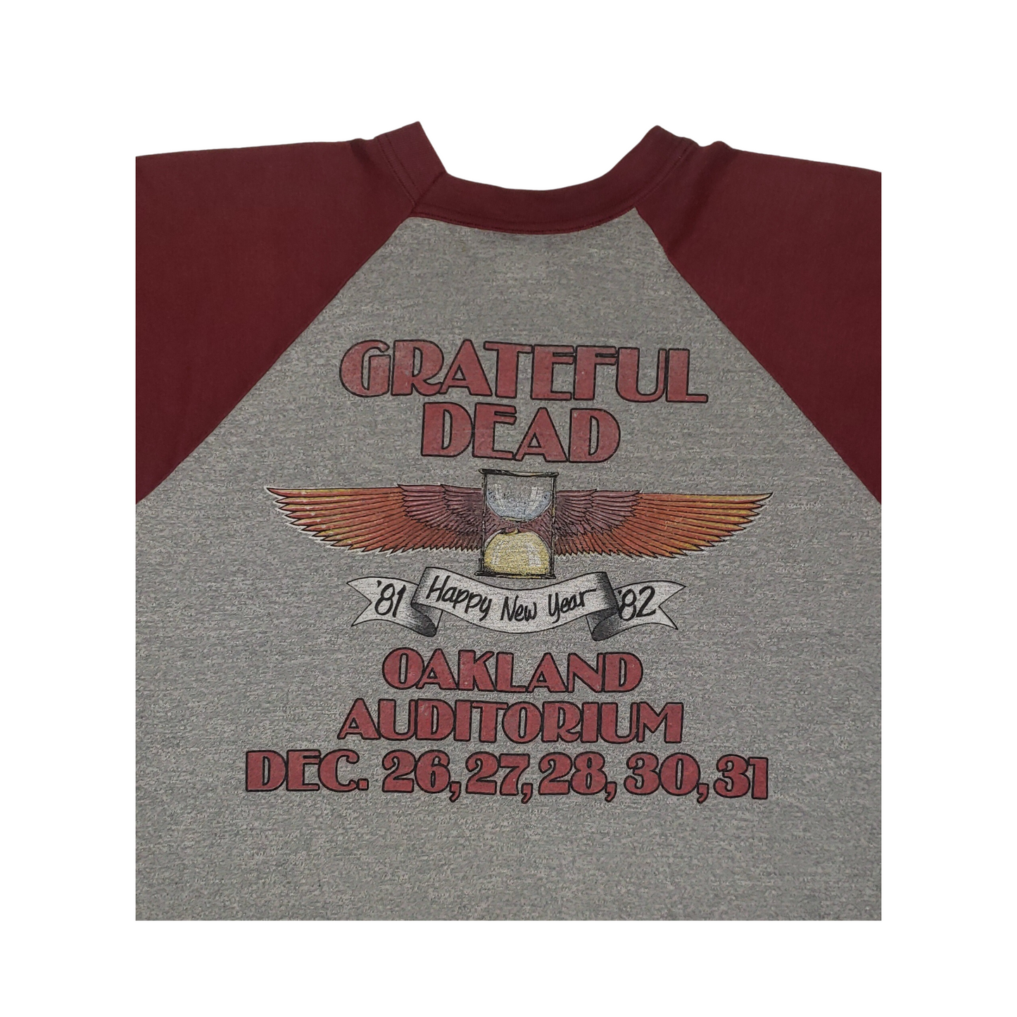 Vintage Grateful Dead New Years Oakland 1981 Raglan T-Shirt Lg