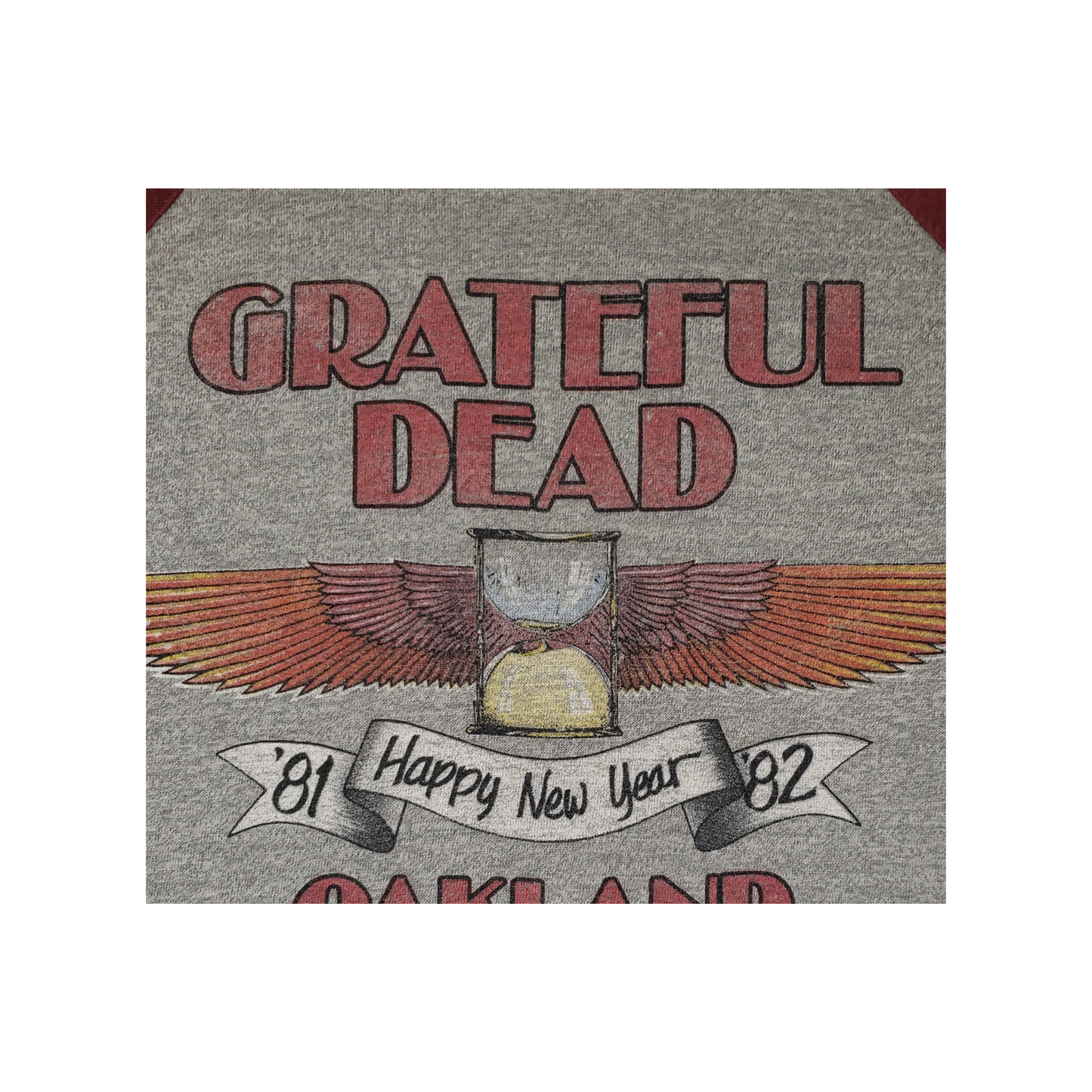 Vintage Grateful Dead New Years Oakland 1981 Raglan T-Shirt Lg