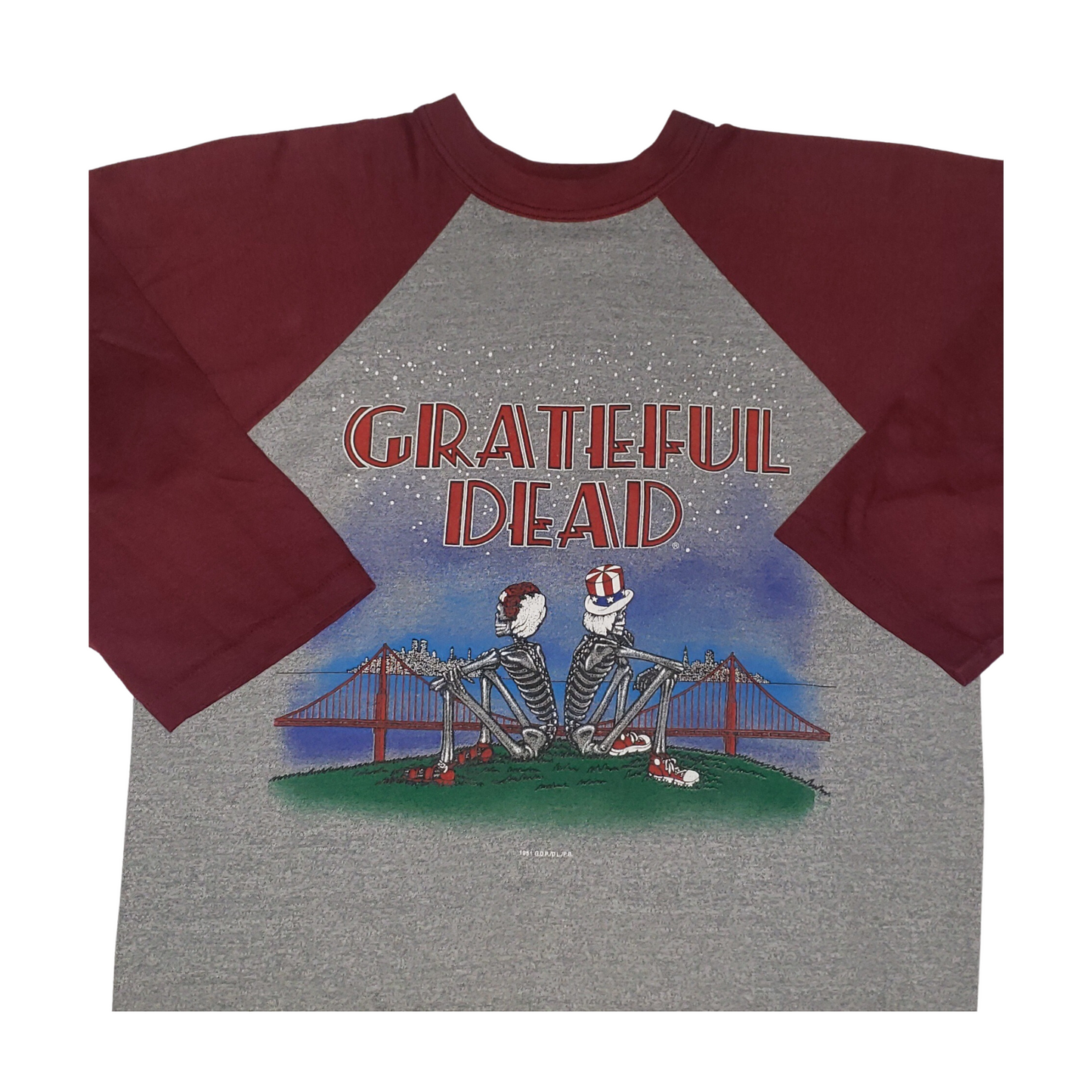 Vintage Grateful Dead New Years Oakland 1981 Raglan T-Shirt Lg