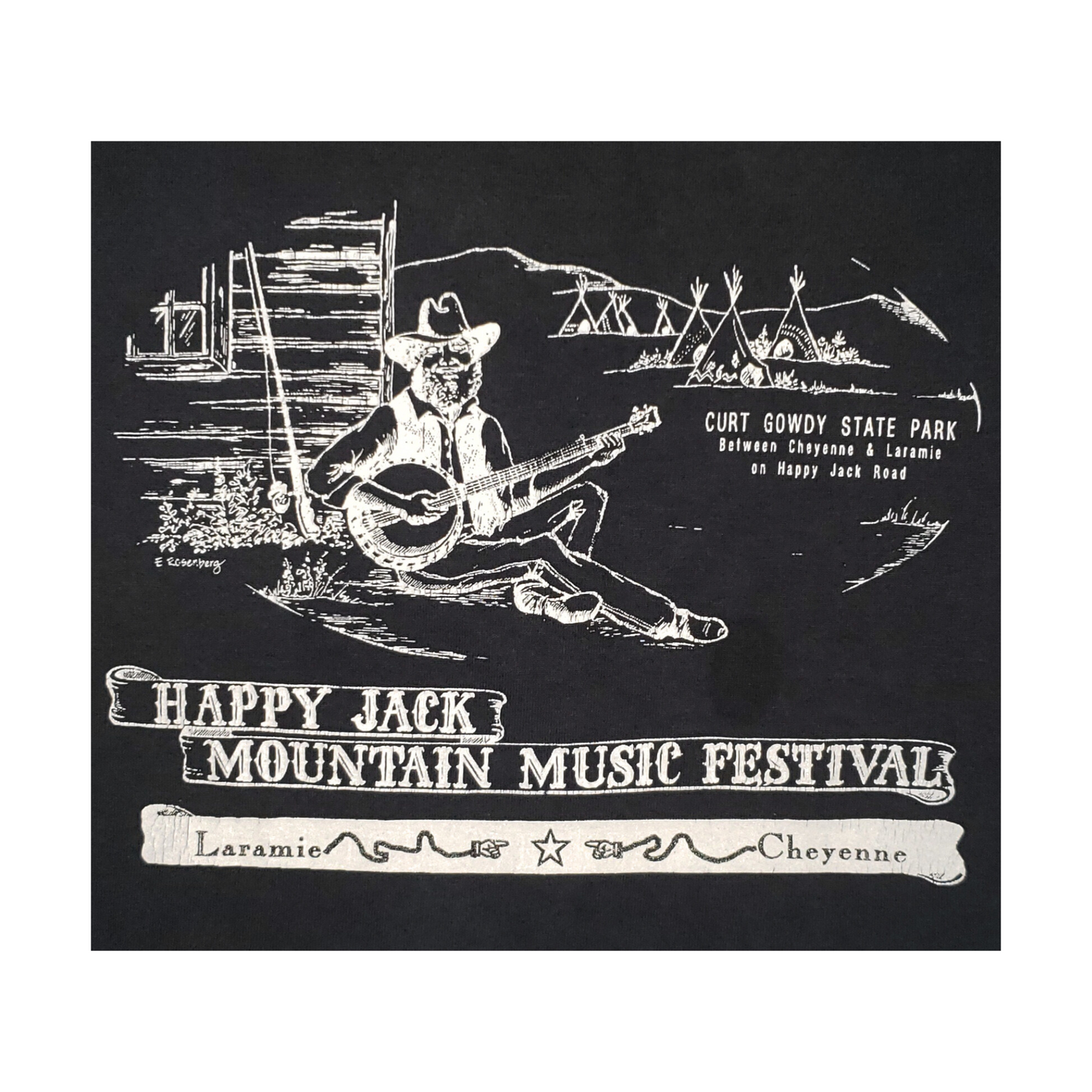 Vintage Happy Jack Mountain Music Festival Bluegrass 80's T-Shirt XL