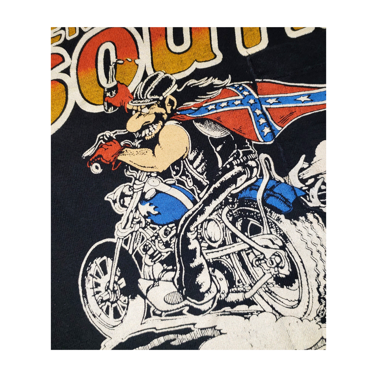 Vintage Harley Davidson Motorcycle 70's/80's Here's To The South USA T-shirt Sm