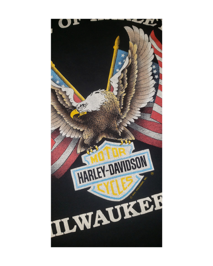 Vintage Harley Davidson Motorcycles Milwaukee 1990 T-Shirt Lg