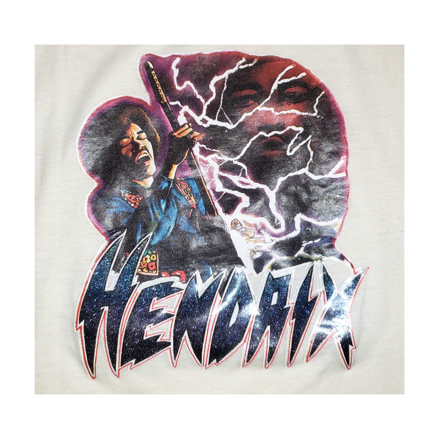 Vintage Jimi Hendrix Purple Haze Lightning 70's Raglan T-Shirt Md