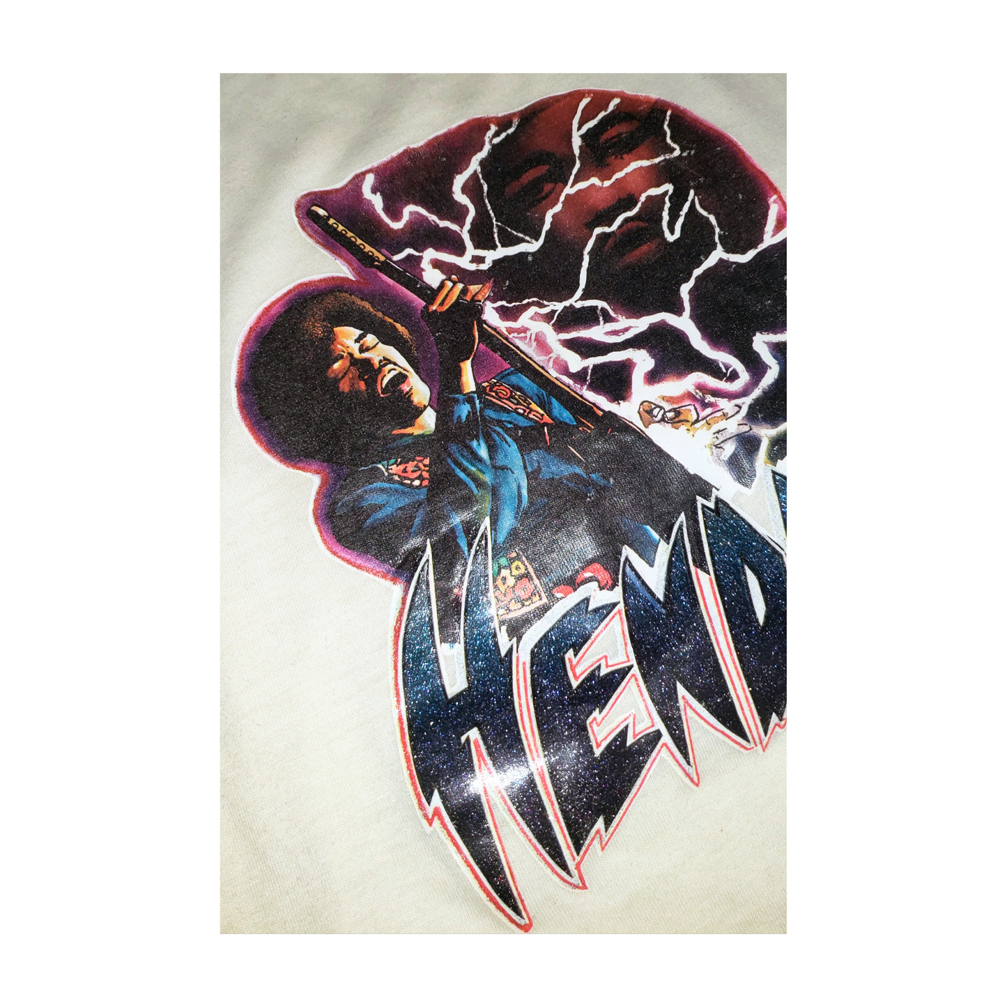 Vintage Jimi Hendrix Purple Haze Lightning 70's Raglan T-Shirt Md