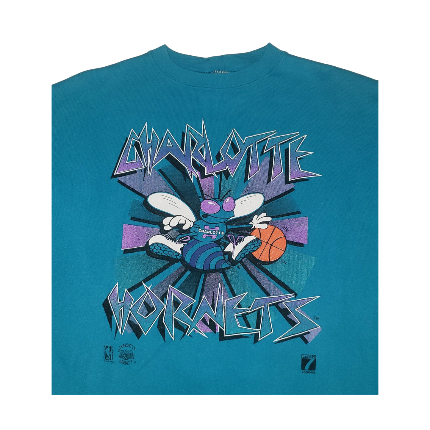 Vintage Charlotte Hornets NBA Graffiti 90's Crewneck Sweatshirt XL