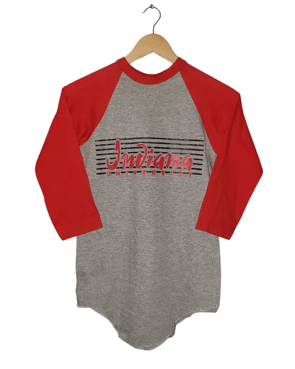 Vintage Indiana University 70's Raglan Ringer T-Shirt Sm