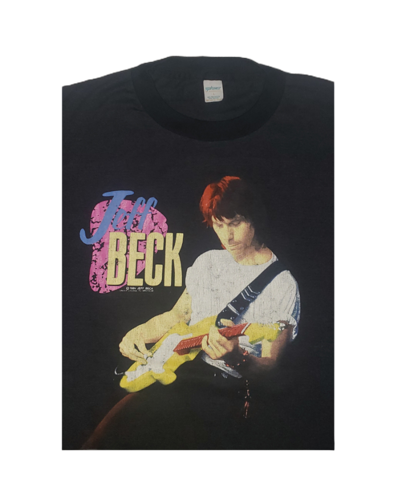 Vintage Jeff Beck Guitar Shop Tour 1989 T-Shirt Lg