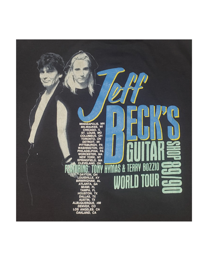 Vintage Jeff Beck Guitar Shop Tour 1989 T-Shirt Lg