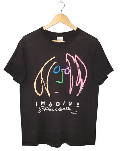 Vintage John Lennon Imagine Quote 1988 T-Shirt Lg