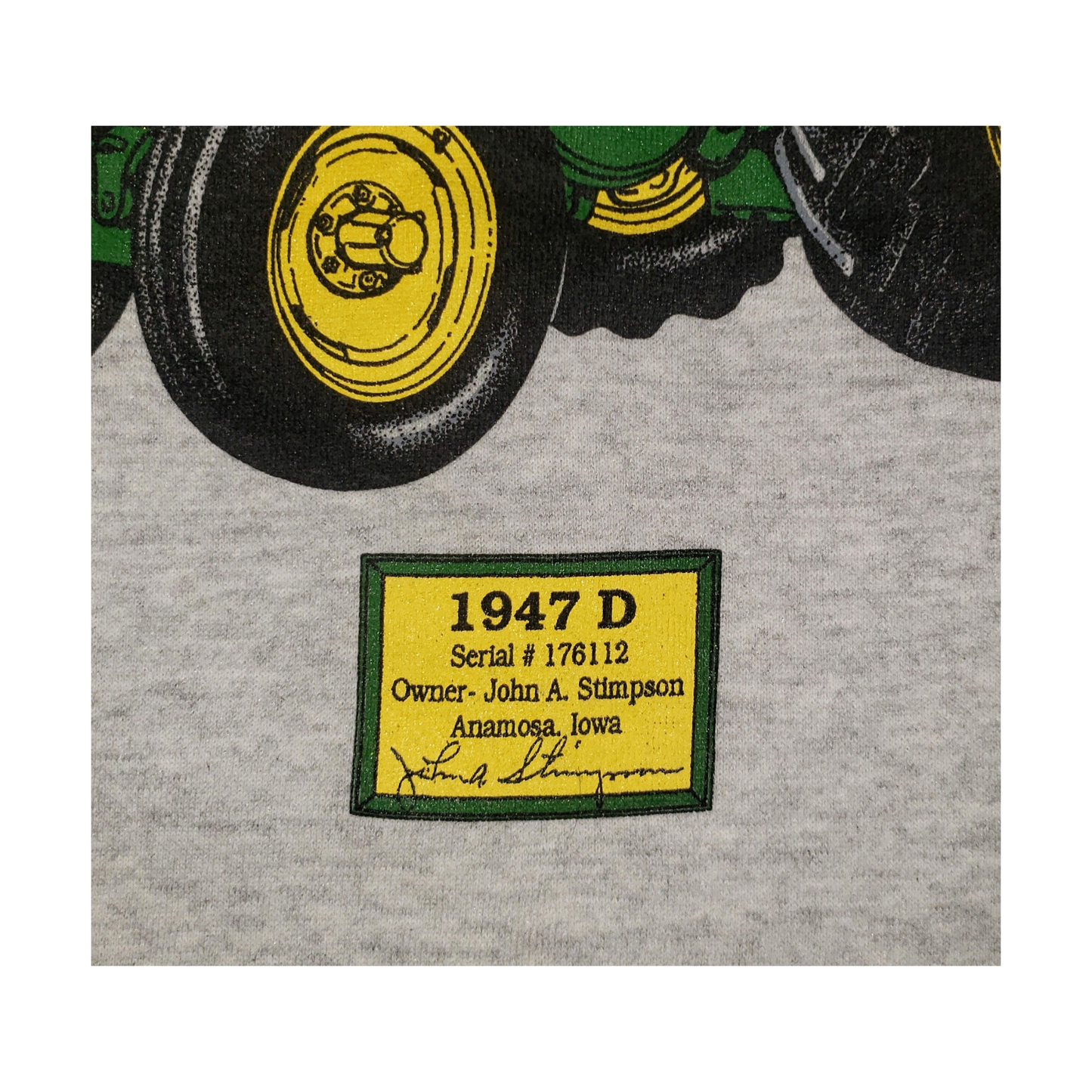 Vintage John Deere Tractors 80's Crewneck Sweatshirt Lg