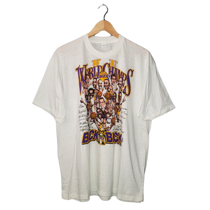 Vintage Los Angeles L.A. Lakers 1987/1988 Back to Back NBA Champs Deadstock 80's T-Shirt XL