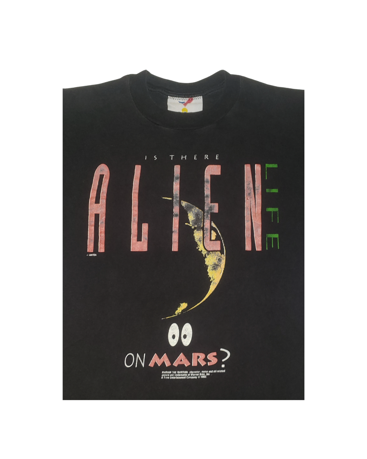 Vintage Marvin the Martian Alien Life on Mars 1992 T-Shirt Md