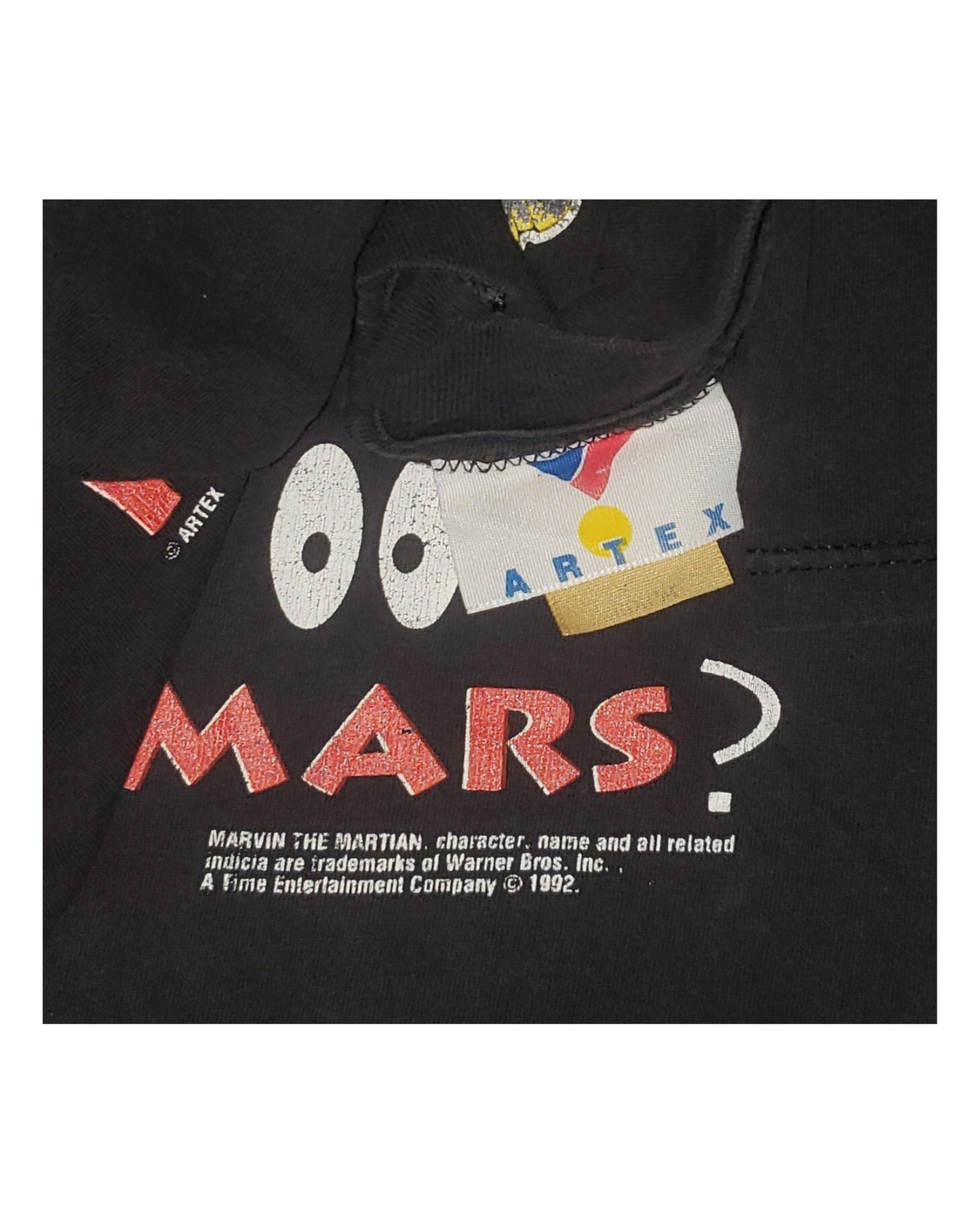 Vintage Marvin the Martian Alien Life on Mars 1992 T-Shirt Md