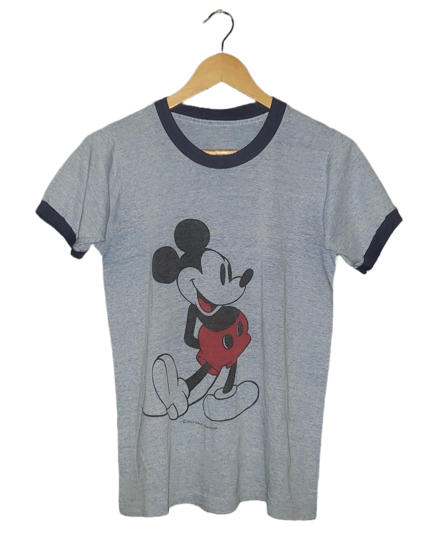 Vintage Mickey Mouse Disney 70's Ringer T-Shirt Sm