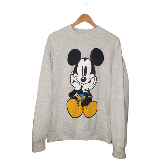 Vintage Mickey Mouse 2 Sided Disney 80's Crewneck Sweatshirt Lg