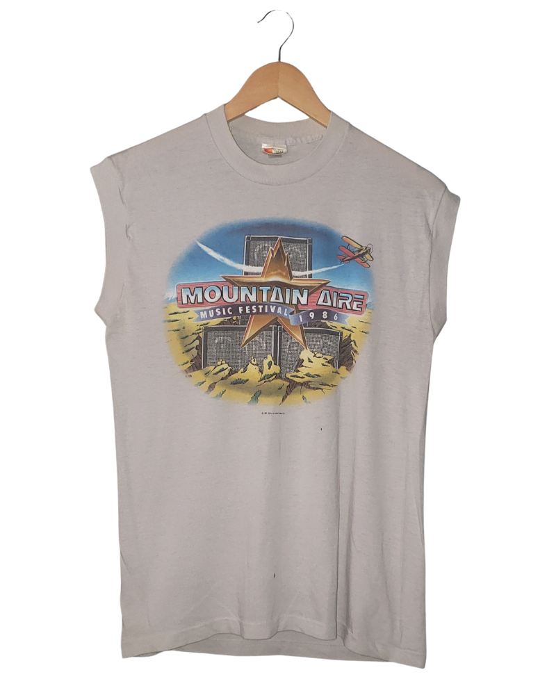 Vintage Mountain Aire Music Festival 1986 Tank Top T-Shirt Lg