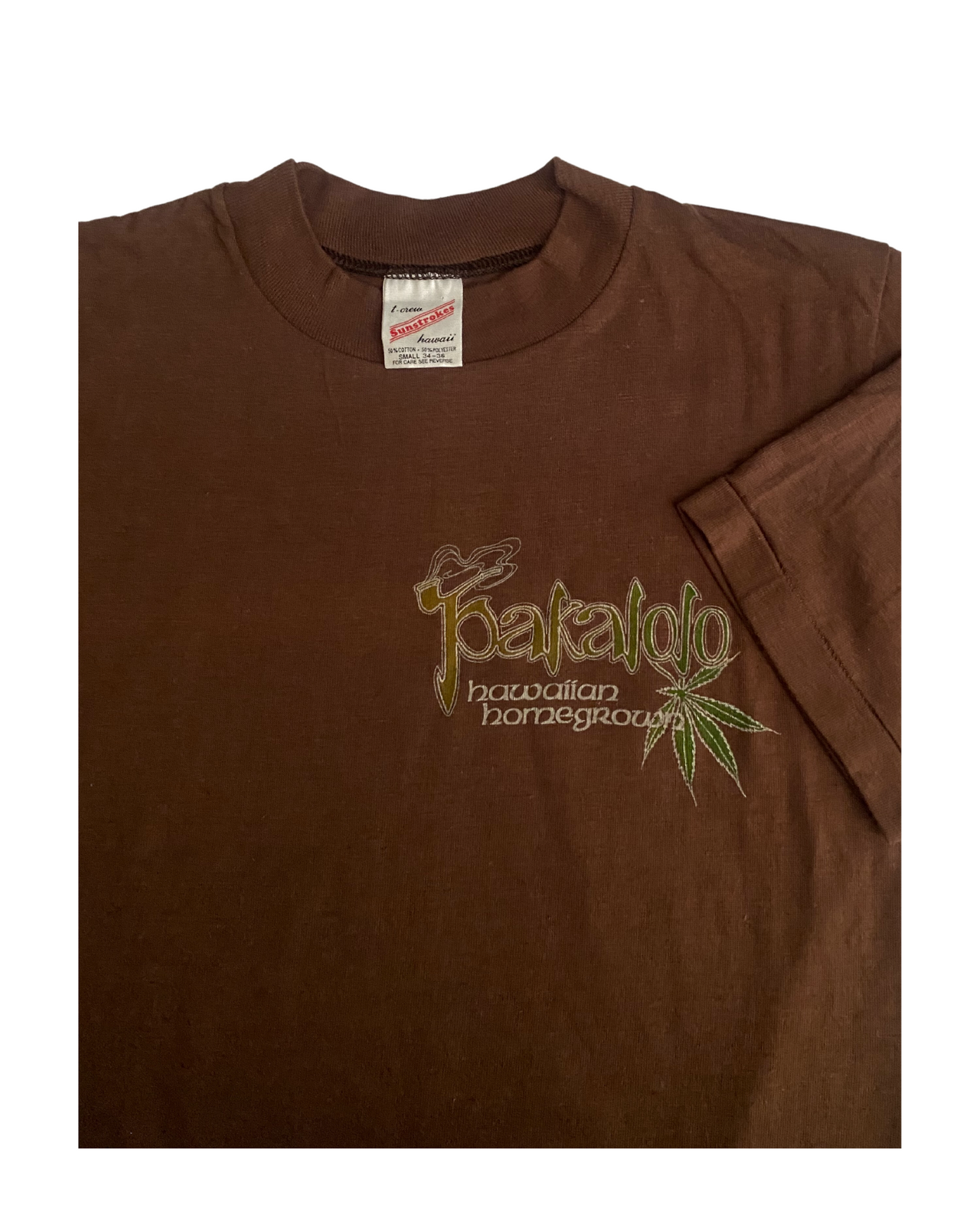 Vintage Pakalolo Hawaiian Homegrown 70's T-Shirt Sm