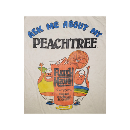 Vintage DeKuyper Peach Tree Schnapps 80's Ringer T-Shirt XL