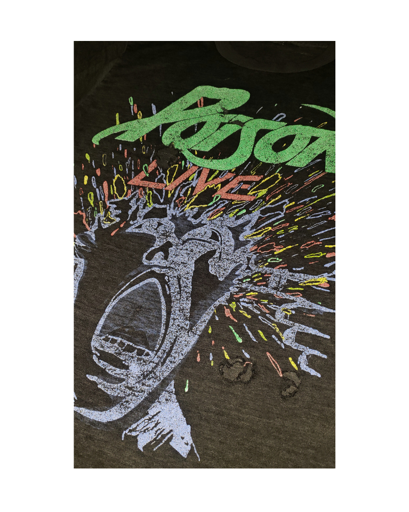 Vintage Poison Live 1988 Thrashed T-Shirt Md