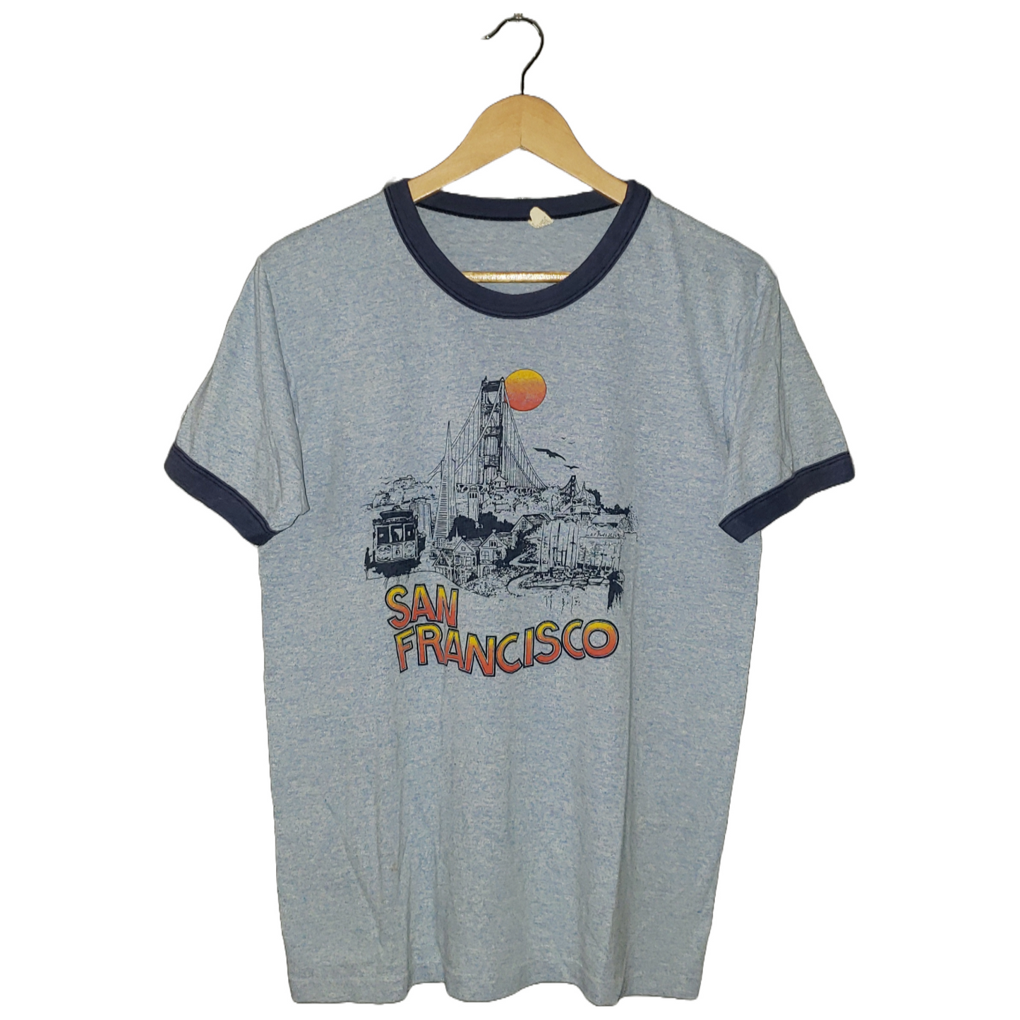 Vintage San Francisco 70's Ringer T-Shirt Lg