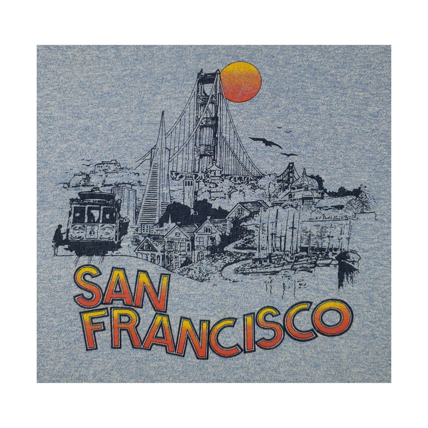 Vintage San Francisco 70's Ringer T-Shirt Lg