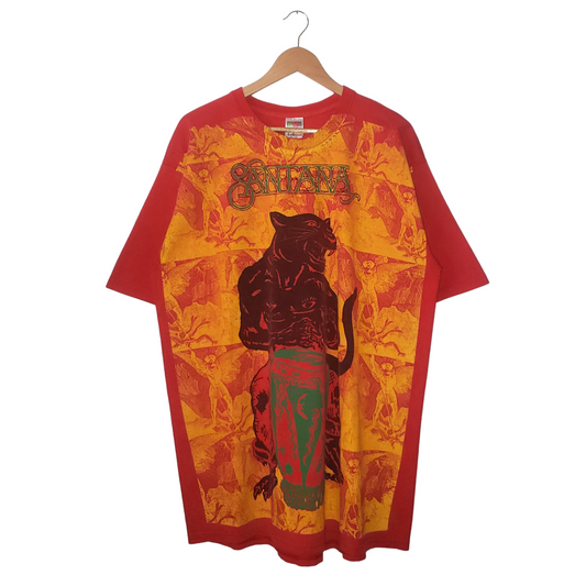 Vintage Santana World Tour All Over Print 1999 T-Shirt XL