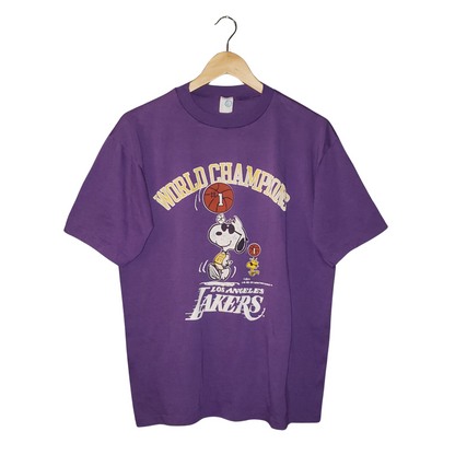 Vintage LA Lakers X Snoopy 1987 Charlie Brown Schulz T-Shirt XL