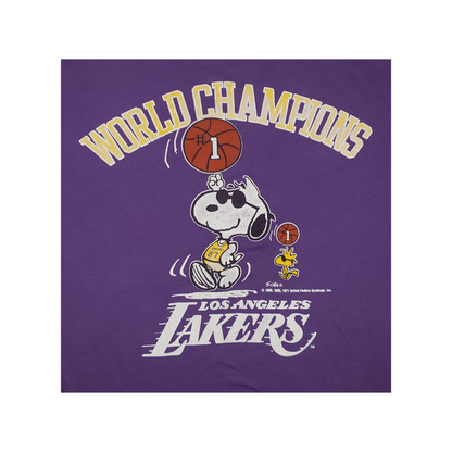 Vintage LA Lakers X Snoopy 1987 Charlie Brown Schulz T-Shirt XL