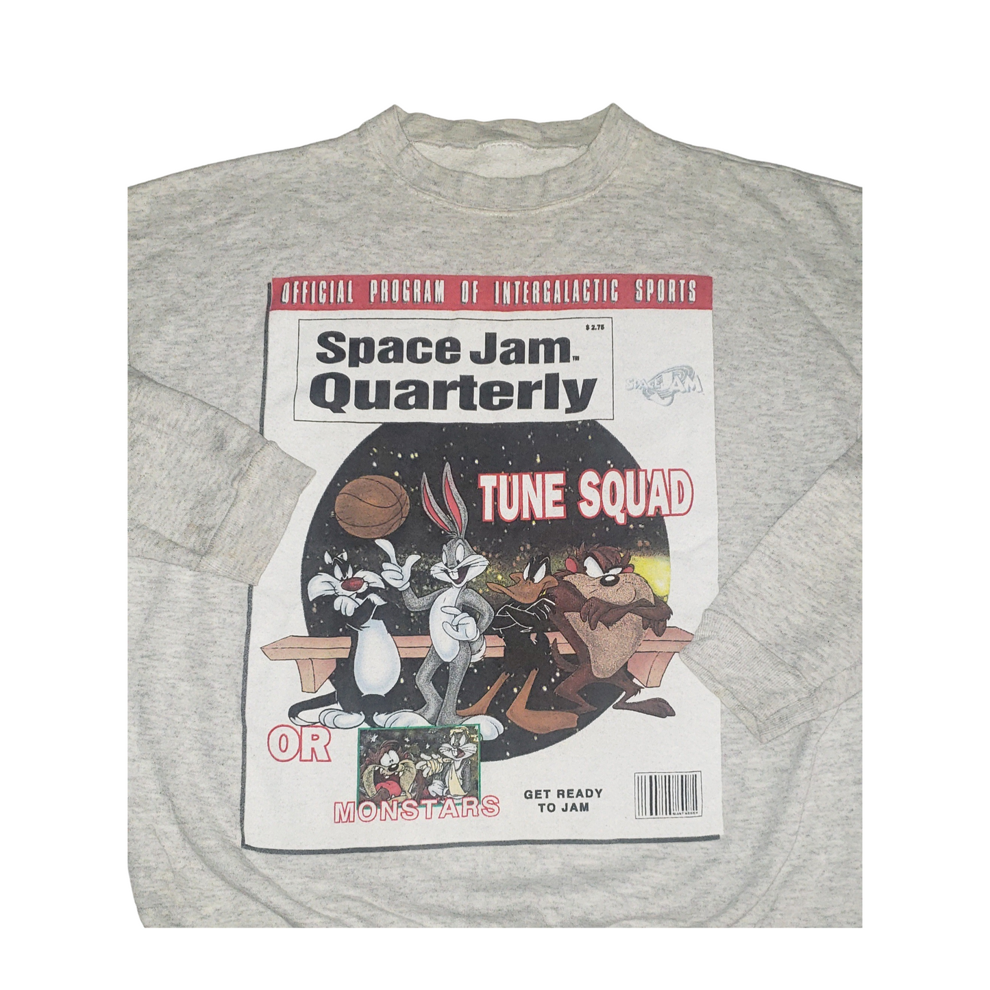 Vintage SPACE JAM 90s Sweatshirt Vintage Looney Tune Squad 1996 Rare Lg