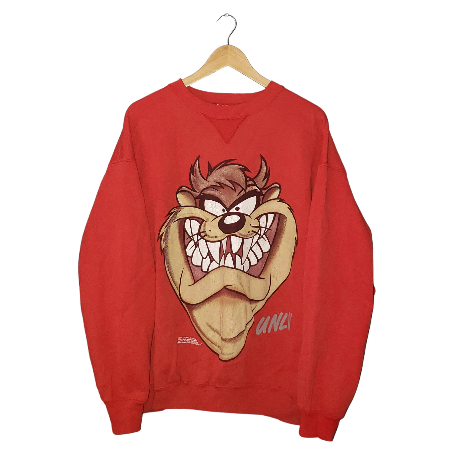 Vintage TAZ X UNLV Tasmanian Devil Looney Tunes 1993 Crewneck Sweatshirt XL