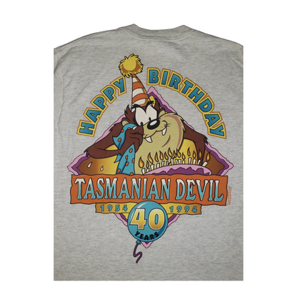 Vintage Taz Tazmanian Devil Looney Tunes 1994 Birthday T-Shirt Lg