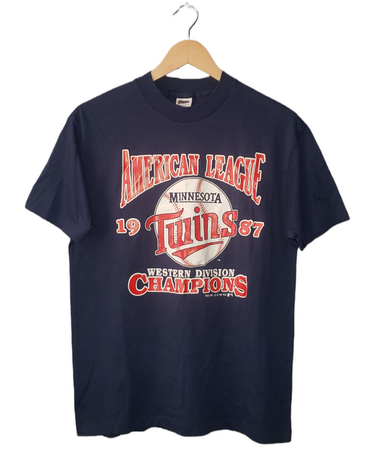 Vintage Minnesota Twins MLB Baseball Championship 1987 T-Shirt Lg