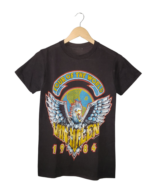 Vintage Van Halen Tour Of The World 1984 T-Shirt Sm