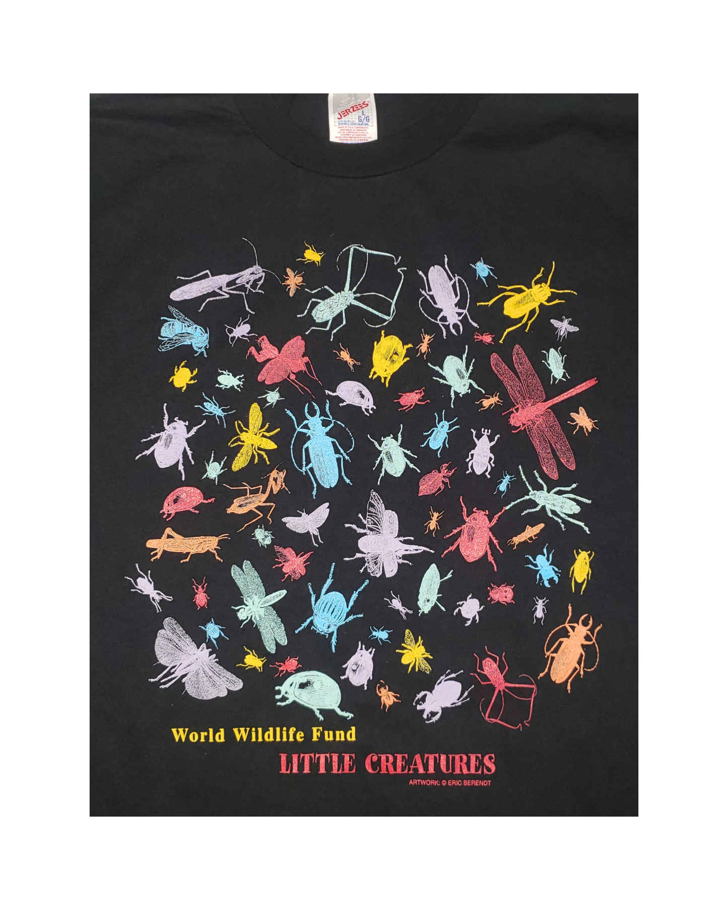 Vintage Little Creatures Insects Bugs 90's T-Shirt Lg