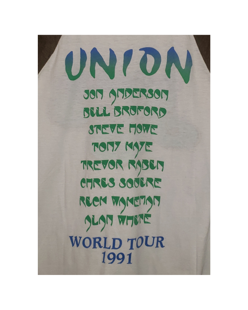 YES Union Tour 1991 Raglan Ringer T-Shirt XL